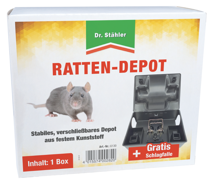 Dr. Stähler Garten-Apotheke Ratten-Depot mit Schlagfalle